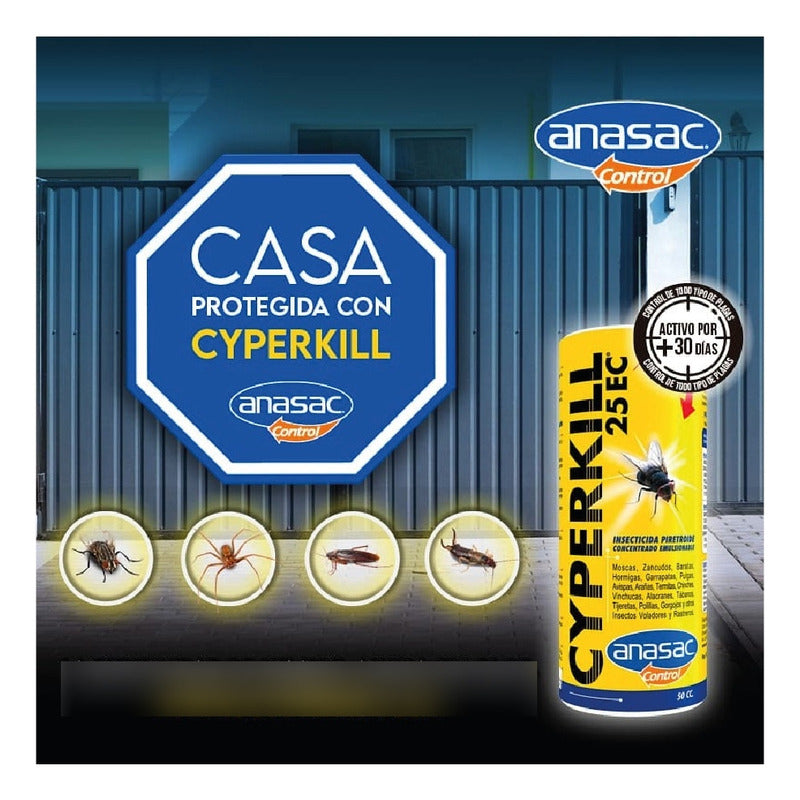 Cyperkill 25 Ec Repelente Multi Insectos Control Plagas /1 L
