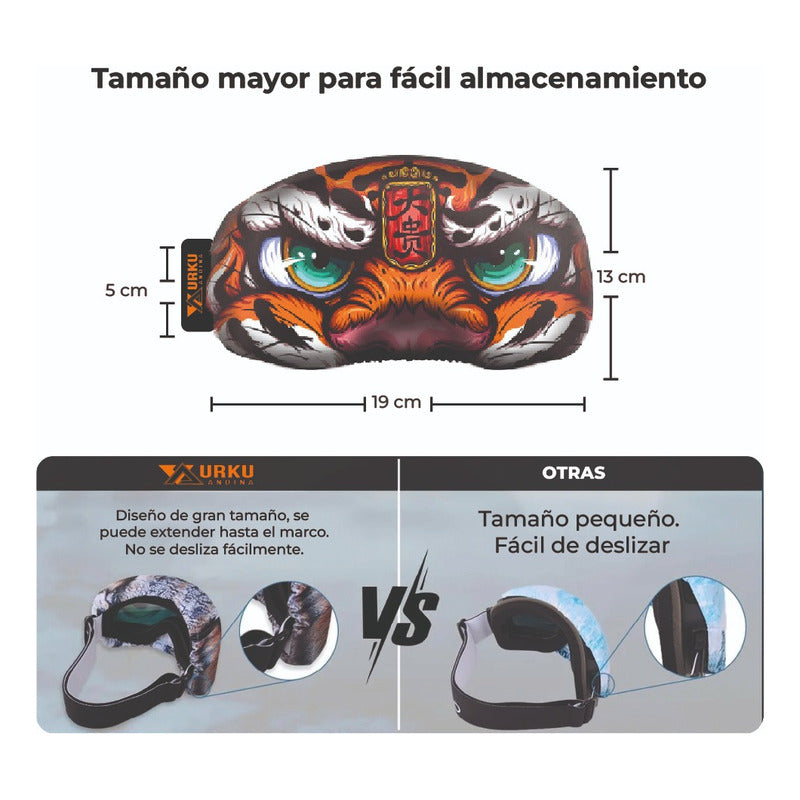 Funda Antiparras Ski/snow/bici Microfibra Elasticada