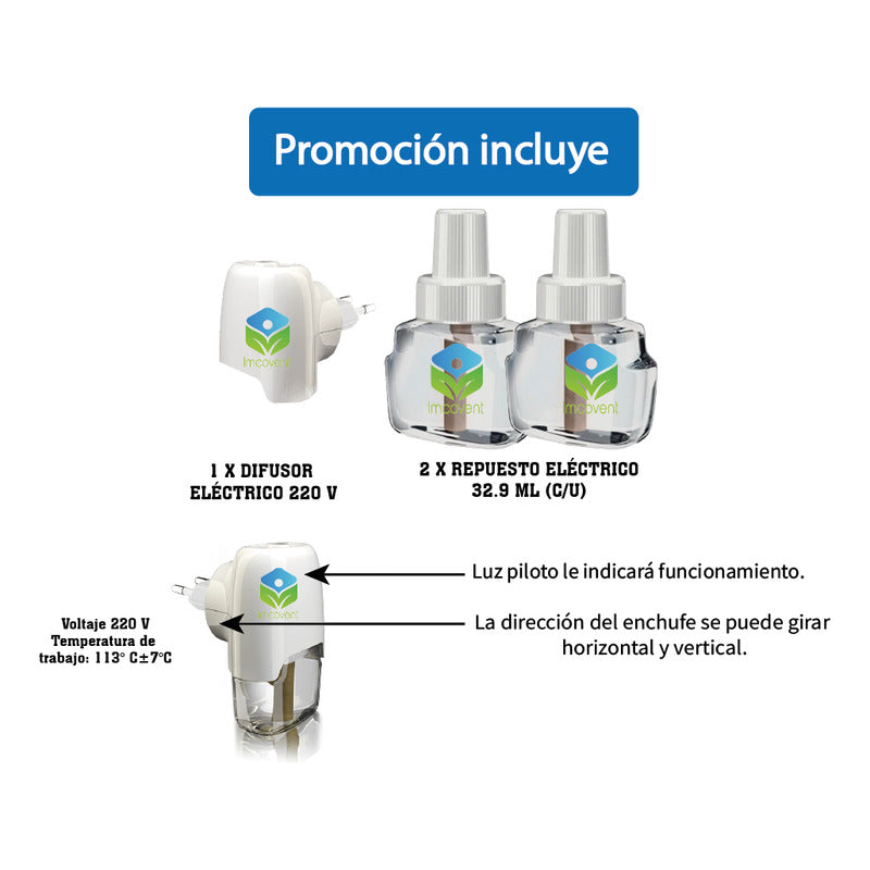 Raid  Electrico Mosquitos Y Zancudos [difusor + 2 Repuestos]