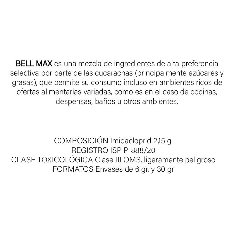 Bell Max - 6grs [eliminador De Cucarachas]