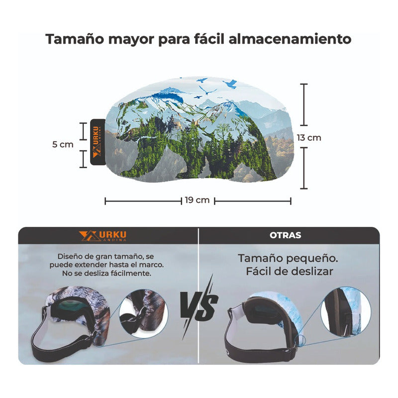 Funda Antiparras Ski/snow/bici Microfibra Elasticada