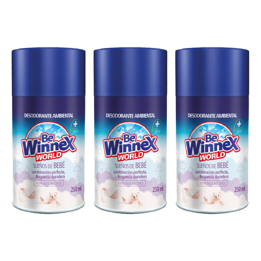 Repuesto Aromatiza. Automatico 250 Ml - Bebe Winnex 3u