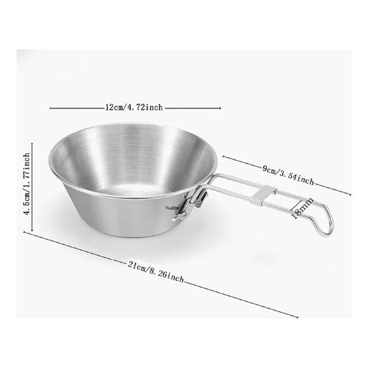 Plato Plegable De Acero Inox. Liviano Camping Montaña Viajes