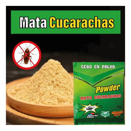 Cebo En Polvo Para Cucarachas - Pack 10 Uni De 5g Efectivo