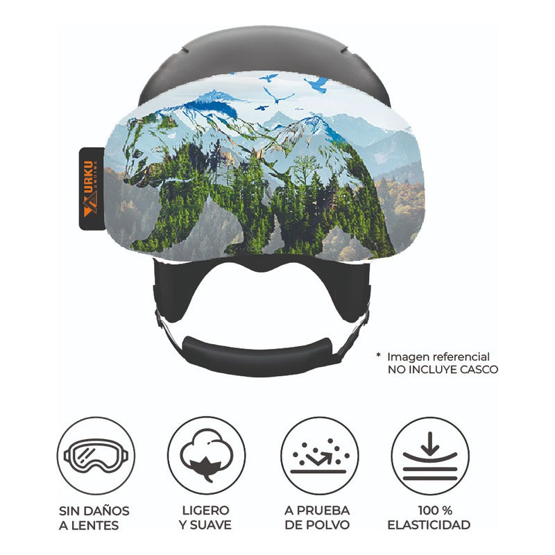 Funda Antiparras Ski/snow/bici Microfibra Elasticada