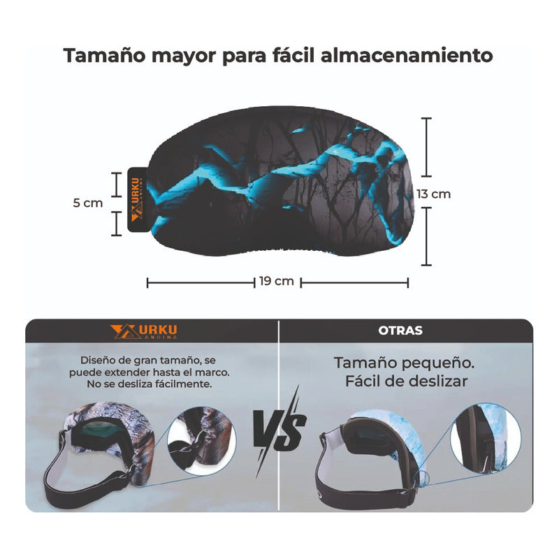 Funda Antiparras Ski/snow/bici Microfibra Elasticada