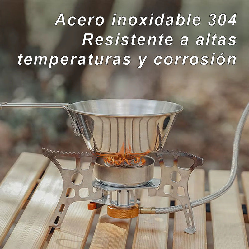 Plato Plegable De Acero Inox. Liviano Camping Montaña Viajes