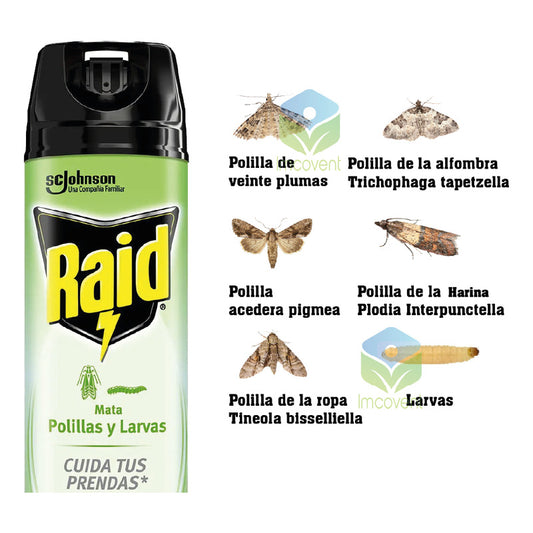 Raid Repelente Larvas Y Repelente 390cc