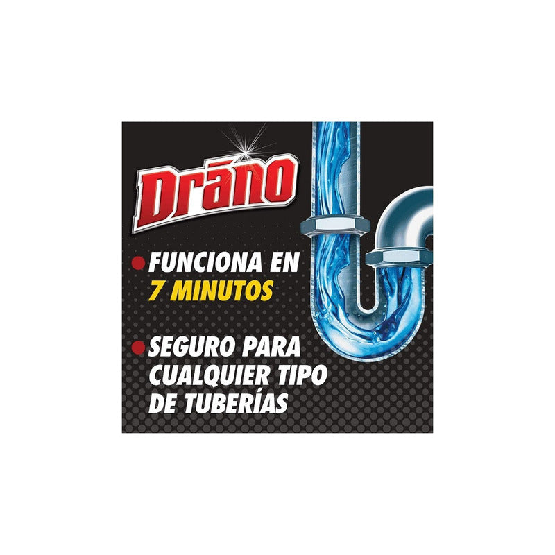 Draño Max Gel - Destapa Caños - No Daña Cañerías [946 Ml]