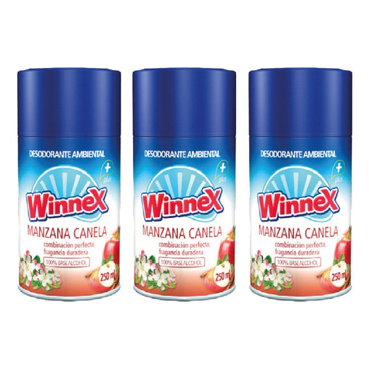 Repuesto Aromatiza. Automatico 250 Ml - Manzana Ca Winnex 3u