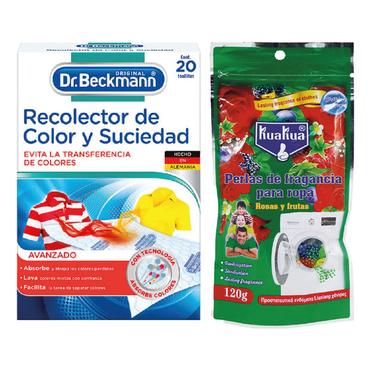 Dr. Beckmann Recolector De Color 20u + Perlas Fragancia 120g