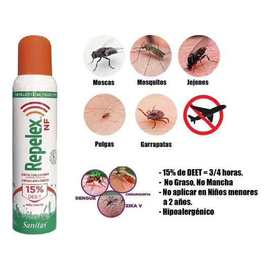 Repelex  - Hipoalergénic NF  | 15%deet