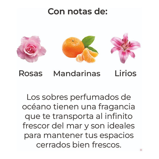Sobre Perfumado Fragrance 20g Armario Cajones  | Lirios
