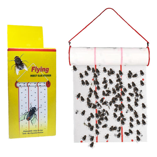 Rollo Adhesivo Trampa Moscas - 5 M Eco Ganaderia Y Huertos F
