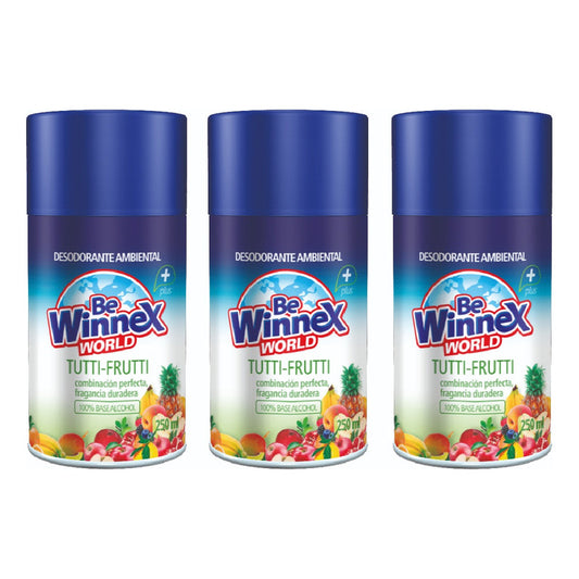 Repuesto Aromatizante Automatico 250 Ml - Tutti Winnex 3uni