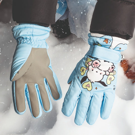Guantes Invierno Urbano Antiviento Lluvia Leve Niños Talla M