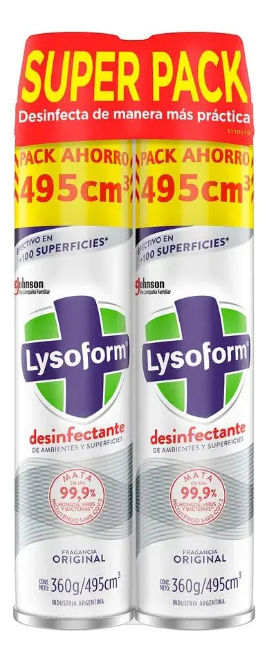 Lysoform Desinfectante Super Pack x2 495cm - Fragancia Original