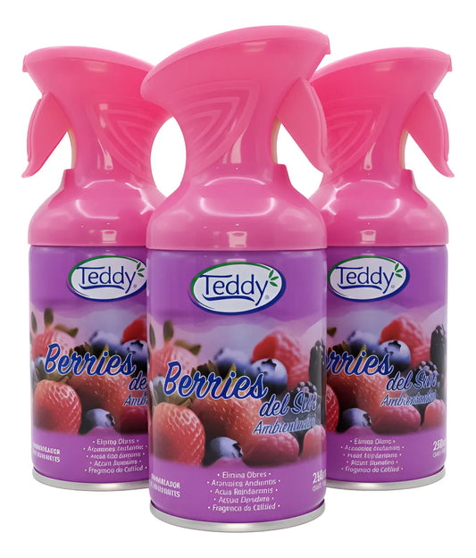 Teddy - Ambientador Con Gatillo 3u. Berries