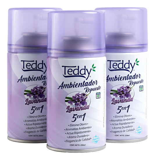 Repuesto Aromatiza. Automatico 250 Ml - Lavanda Teddy 3u