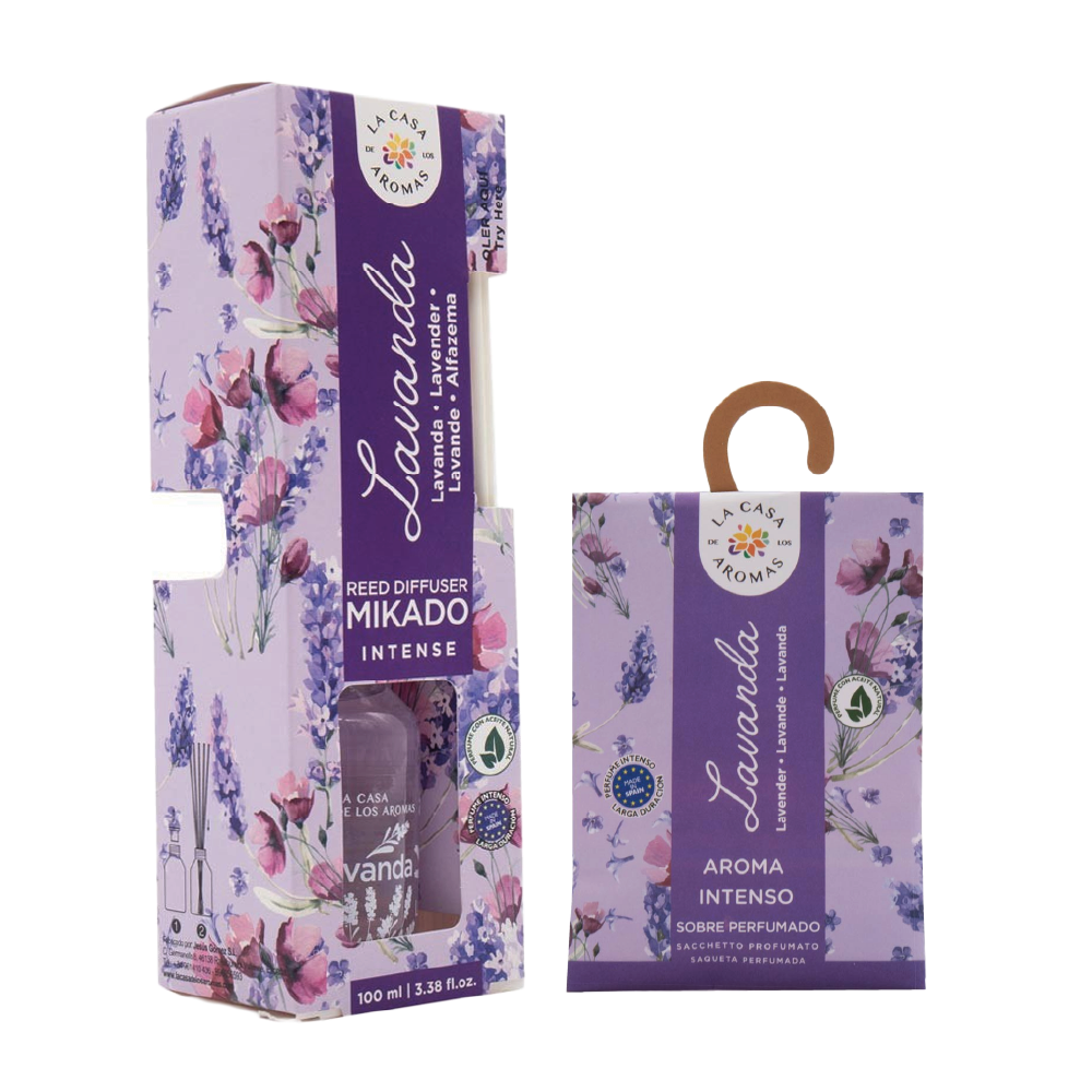 Mikado Intense 100 Ml + Sobre Perfumado 100 Ml Lavanda