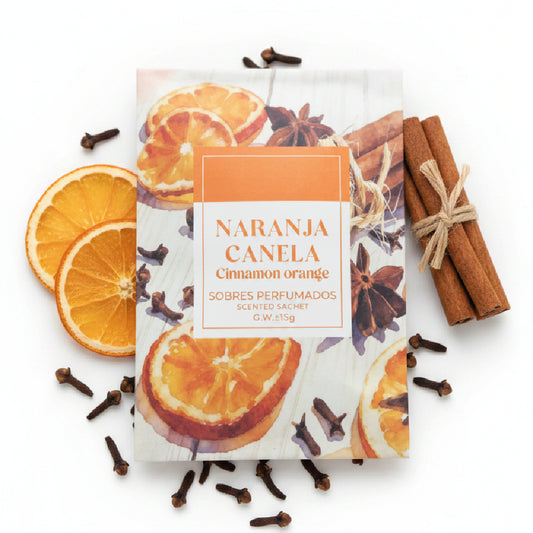 Sobre Perfumado Canela & Naranja 15g Aroma Cálido Y Cítrico