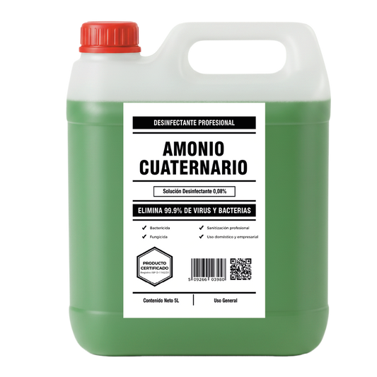 Amonio Cuaternario 0,08% Limpiador Profesional Uso Directo 5l