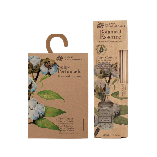 Mikado Botanical Essence 50 ml + Sobre Perfumado 100 ml Pure Cotton