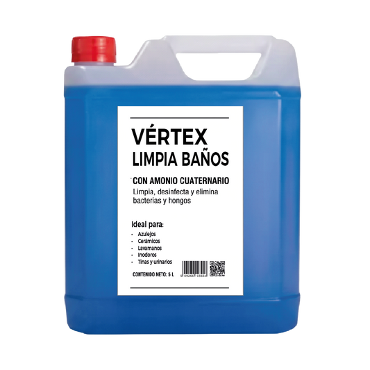 Limpia Baños Vértex 5L Elimina Hongos Bacterias y Moho Desinfectante Profesional