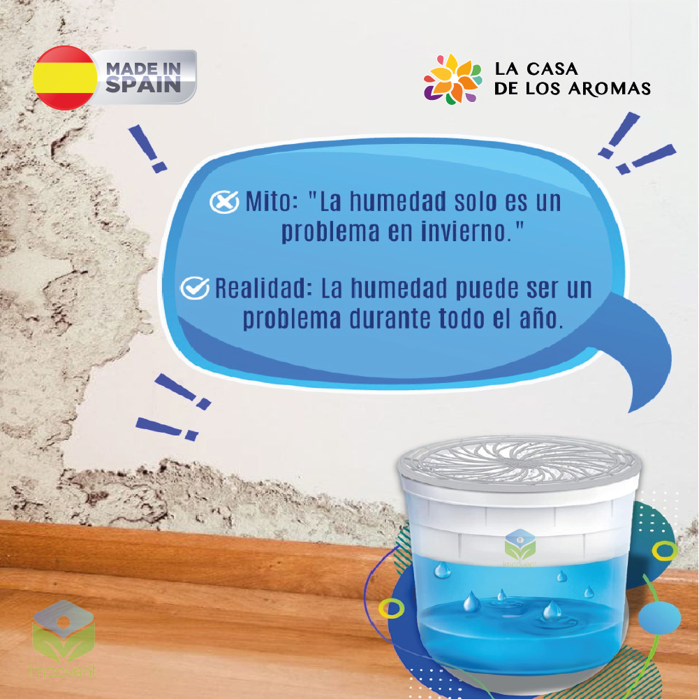 Absorbedor De Humedad Recargable 2 Potes + 5 Recargas