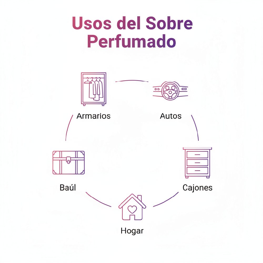 Sobre Perfumado Premium 15g Armario Cajones Autos | Jazmin
