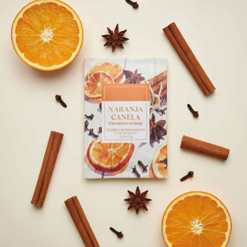 Sobre Perfumado Canela & Naranja 15g Aroma Cálido Y Cítrico