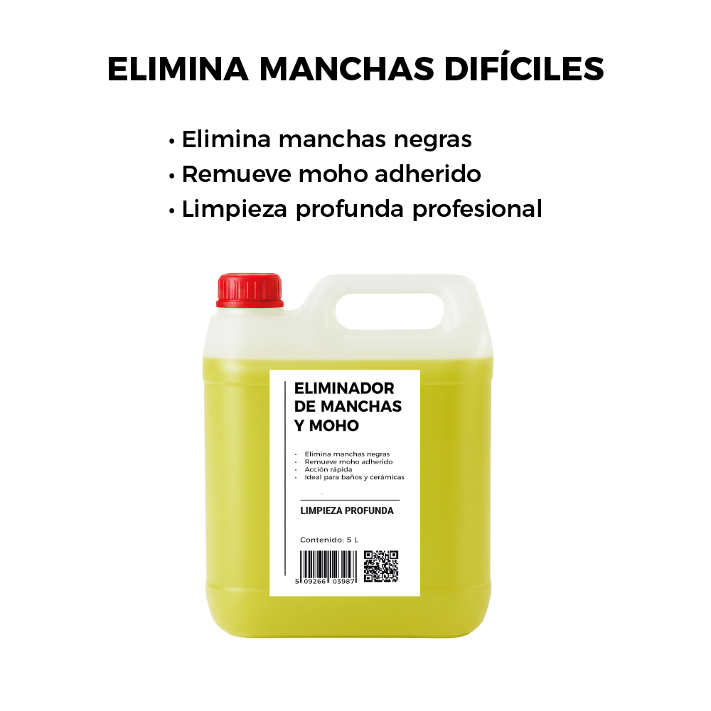 Eliminador Manchas Y Moho 5l Limpieza Profesional