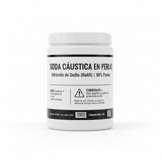 Soda Cáustica en Perlas 1 KG - IMCOVENT SpA