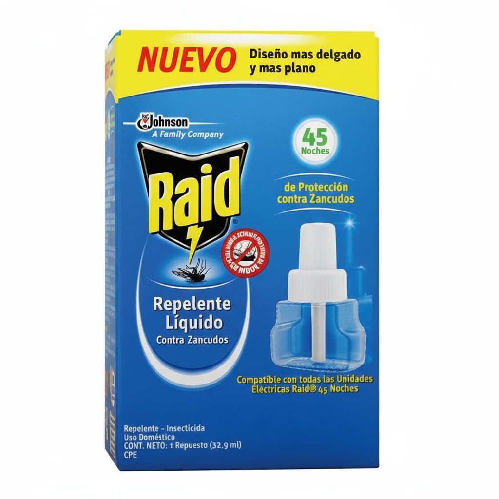 Raid Repelente Líquido - Vista Frontal