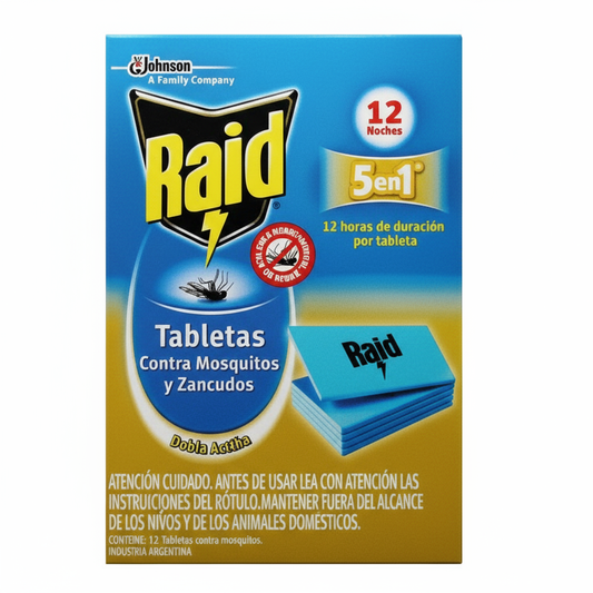 Raid Tabletas vista frontal